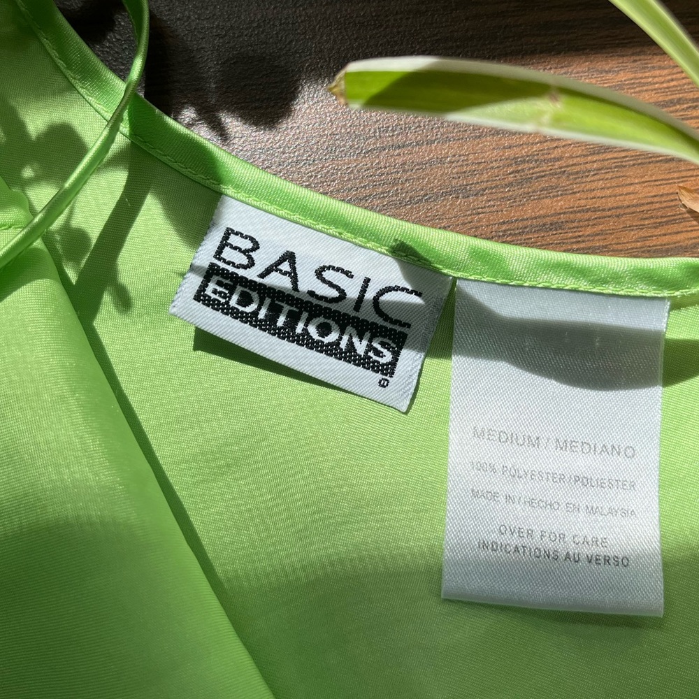 90s Basic Editions Lime Green Slip Dress Brat Summer Colorful